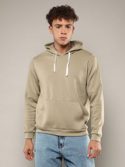 Campus Sutra - Men's Grey Pullover Hoodie