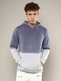 Campus Sutra - Men's Grey Ombre Hoodie