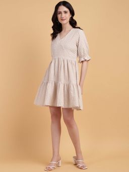Sands of India - Beige Midi Dress