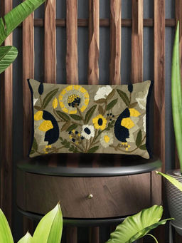 SHADES OF LIFE - Cotton Decorative Set Of 2 Cushion Covers Green (12x24 Inches)