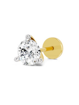 Sparkles - Gold Lab Grown Diamond IGI Certified 0.50 Ct Solitaire Diamond Nose Pin for Women
