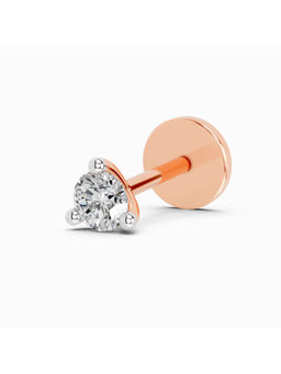 Sparkles - Rose Gold Lab Grown Diamond 0.09 Carat Soilitaire Diamond Nose Pin for Women