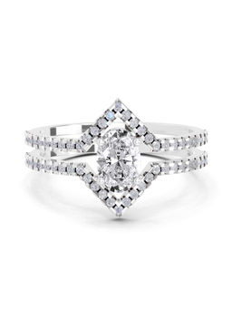 Sparkles - White Lab Grown Diamond 0.65 Carat Oval Shape Diamond Ring