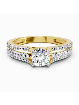 Sparkles - Gold Lab Grown Diamond 1.15 Carat Round Split Shank Ring