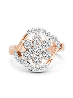 Sparkles - Rose Gold Lab Grown Diamond 0.75 Carat Diamond Cluster Ring for Women
