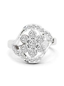 Sparkles - White Lab Grown Diamond 0.75 Carat Diamond Cluster Ring for Women