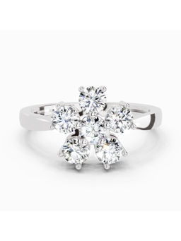 Sparkles - White Lab Grown Diamond 0.66 Carat Flower Diamond Ring for Women