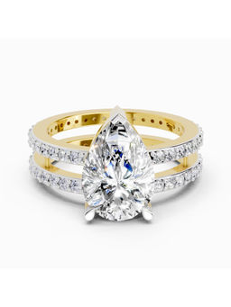 Sparkles - Gold Lab Grown Diamond 3.98 Carat Diamond Engagement Ring for Women