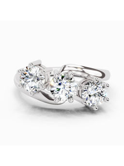 Sparkles - White Lab Grown Diamond 1.14 Carat Round Three Stone Ring for Women