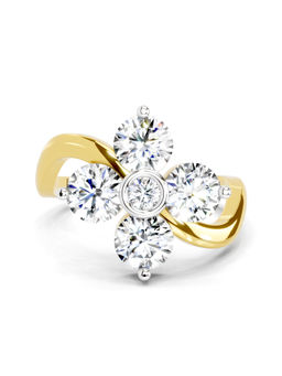 Sparkles - Gold Lab Grown Diamond 1.63 Carat Round Four Stone Ring for Women