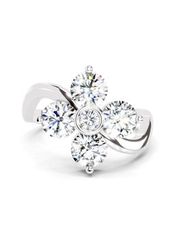 Sparkles - White Lab Grown Diamond 1.63 Carat Round Four Stone Ring for Women