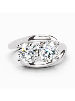 Sparkles - White Lab Grown Diamond 1.5 Carat Round Two Stone Ring for Women