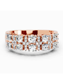 Sparkles - Rose Gold Lab Grown Diamond 0.66 Carat Diamond Cluster Ring for Women
