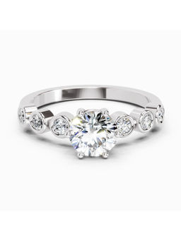 Sparkles - White Lab Grown Diamond 1.09 Carat Round Bezel Set Band Ring