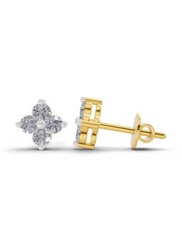 Sparkles - Gold Lab Grown Diamond 0.55 Ct Floral Earrings for Women