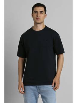 Simon Carter - Men Solid Black Half Sleeves T-shirt