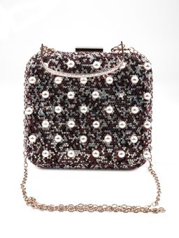Odette - Gorgeous Tweed Embellished Sling Bag