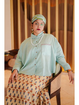 Sassy Sajja - Womens Aqua Shirt