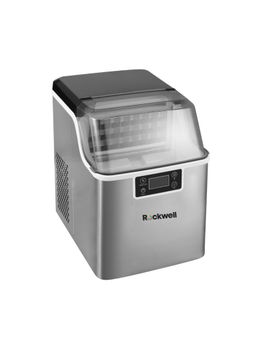 Rockwell - RICM22 Ice Cube Maker Machine Compact & Portable - Silver