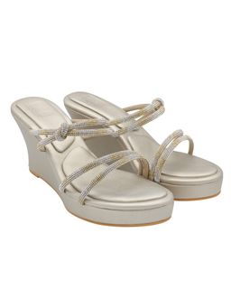 Veruschka By Payal Kothari - Embellished Gold Goldrush Wedges