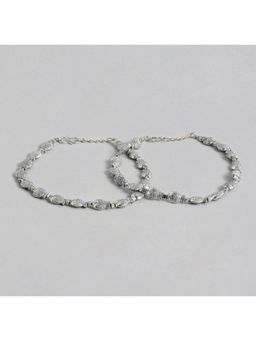 Laida - Silver oxidized Fish Anklet
