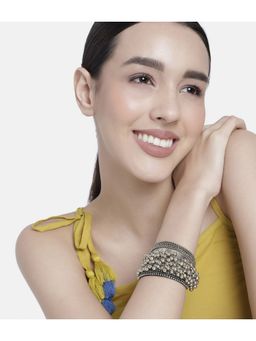Laida - Silver Oxidized Ghungroo Bracelet