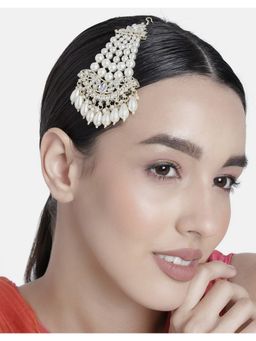 Laida - Gold Plated Jhoomar Style Pearl Hanging Passa