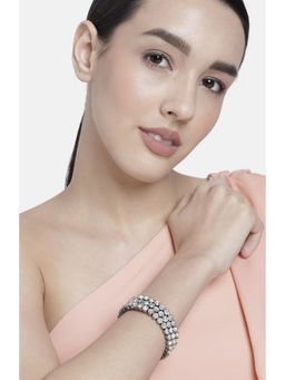 Laida - 3 Line Rhodium AD Bracelet