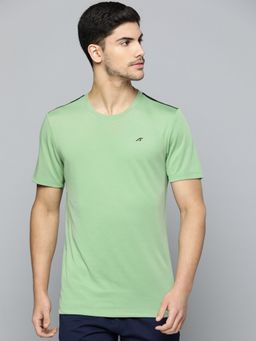 Alcis - Men Green Anti Static Slim Fit Sports T-Shirt