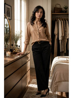 Trend Arrest - Beige Solid Formal Shirt