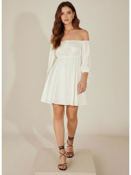 Twenty Dresses by Nykaa Fashion - Womens Poly Rayon White Mini Dress