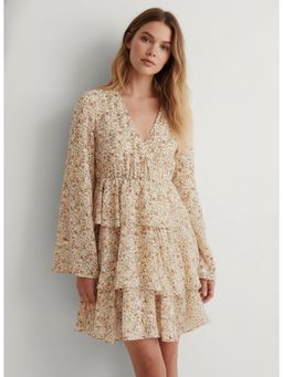 Twenty Dresses by Nykaa Fashion - Womens Crepe Floral Off White Dress