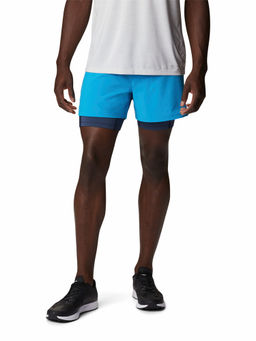 Columbia - Mens Blue Colour Polyester M Endless Trail 2in1 Short