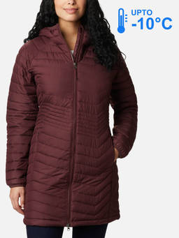 Columbia - Women Maroon Omni-Heat Reflective Powder Lite Jacket upto -10°c