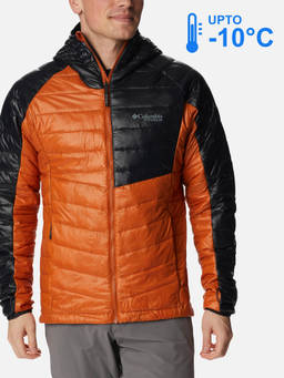 Columbia - Men Orange Omni-Heat Infinity Platinum Peak Down Jacket upto -10°c