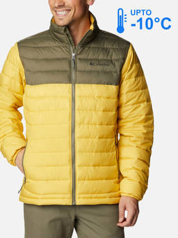 Columbia - Men Yellow Omni-Heat Reflective Powder Lite Down Jacket upto -10°c