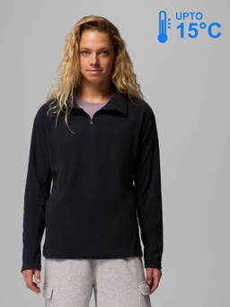 Columbia - Women Black Glacial IV Half Zip Winter Sports Fleece Pullover for upto 15°c