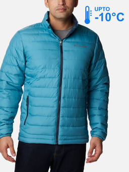 Columbia - Men Blue Omni-Heat Reflective Powder Lite Down Jacket upto -10°c