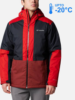 Columbia - Men Red Omni-Heat Reflective Point Park Down Jacket upto -20°c
