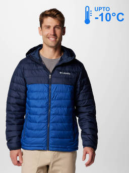 Columbia - Men Blue Omni-Heat Reflective Powder Lite Down Jacket upto -10°c