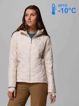 Columbia - Women Cream Omni-Heat Reflective Heavenly Down Jacket for upto -10°c