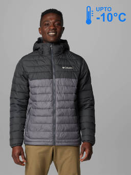 Columbia - Men Grey Omni-Heat Reflective Powder Lite Down Jacket upto -10°c