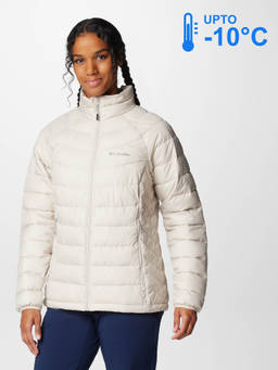 Columbia - Women Off White Omni-Heat Reflective Powder Lite Down Jacket upto -10°c