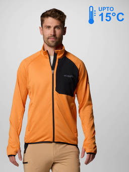 Columbia - Men Orange Omni-Wick Triple Canyon Fleece Jacket upto 15°c