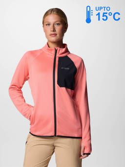 Columbia - Women Pink Omni-Wick Triple Canyon Fleece Jacket upto 15°c
