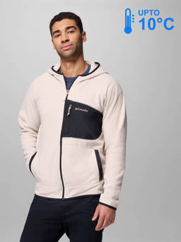 Columbia - Men Beige Fast Trek Fleece Jacket upto 10°c