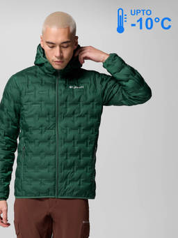 Columbia - Men Green Omni-Heat Reflective Delta Ridge Down Jacket upto -10°c