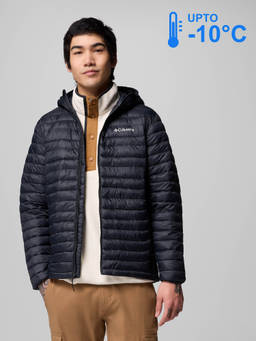 Columbia - Men Black Omni-Shield Powder Pass Winter Sports Down Jacket for upto -10°c