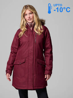 Columbia - Women Maroon Omni-Heat Reflective Suttle Mountain Jacket for upto -10°c