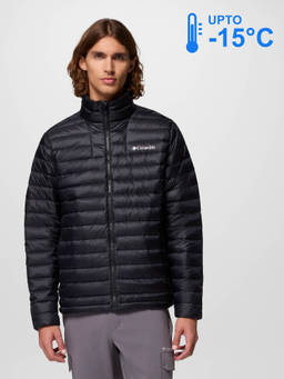 Columbia - Men Black Omni-Shield Corelite Winter Sports Down Jacket for upto -15°c